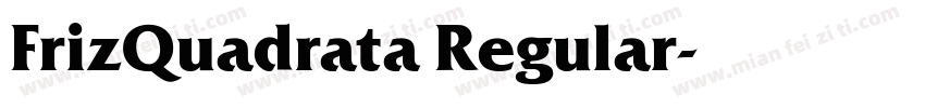 FrizQuadrata Regular字体转换